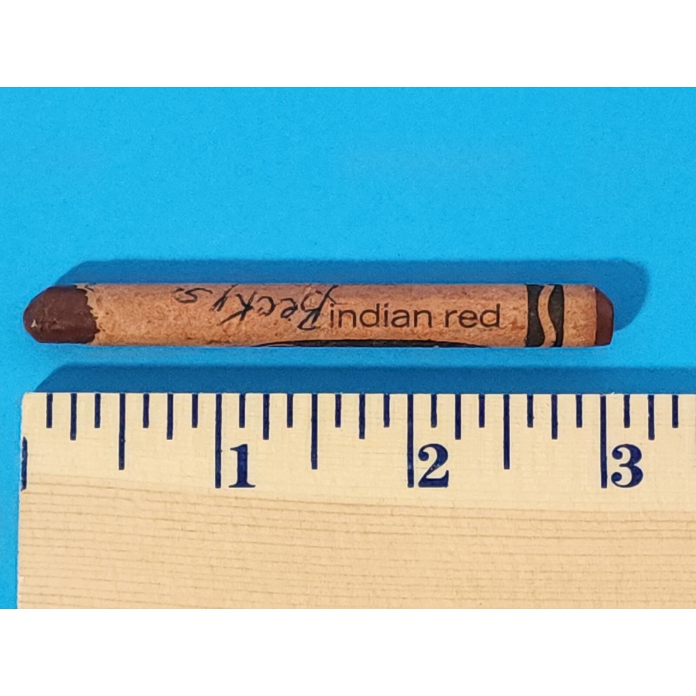 Crayola Discontinued Crayon Indian Red & Dandelion Used Retired Vintage - Picture 4 of 4